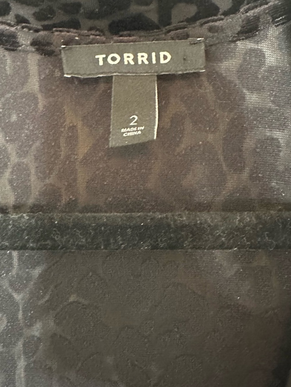 Torrid Leopard Print Velvet Burnout Dress Duster Size 2X - Picture 7 of 11